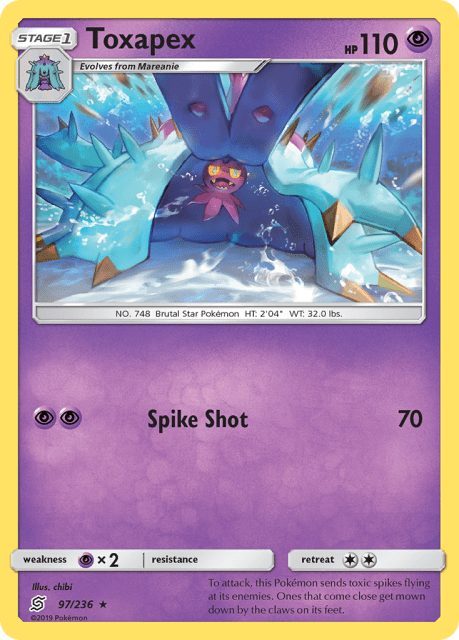 Toxapex (Reverse Holofoil) (97) — Unified Minds
