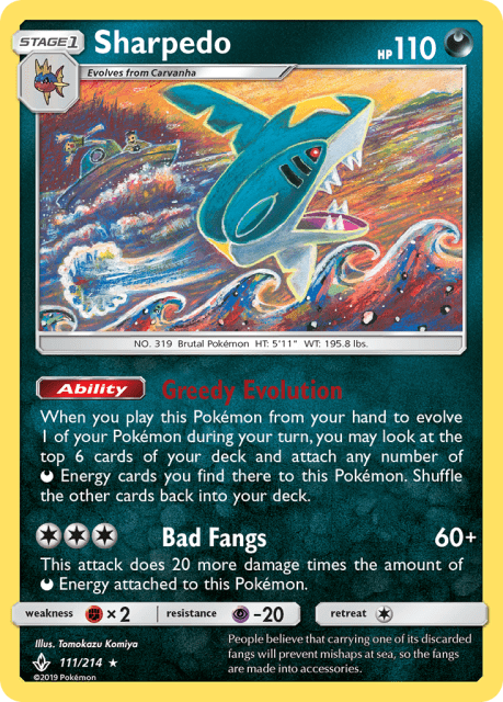 Sharpedo (111) — Unbroken Bonds