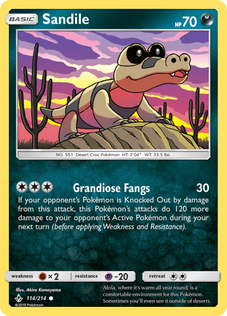 Sandile (Reverse Holofoil) (114) — Unbroken Bonds