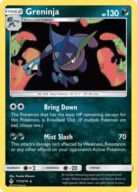 Greninja (Holofoil) (117) — Unbroken Bonds