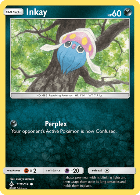 Inkay (Reverse Holofoil) (118) — Unbroken Bonds