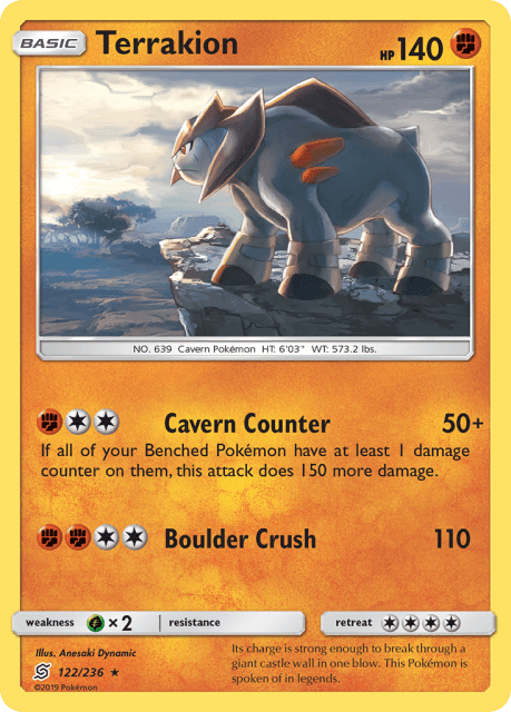 Terrakion (Holofoil) (122) — Unified Minds