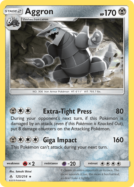 Aggron (Reverse Holofoil) (125) — Unbroken Bonds