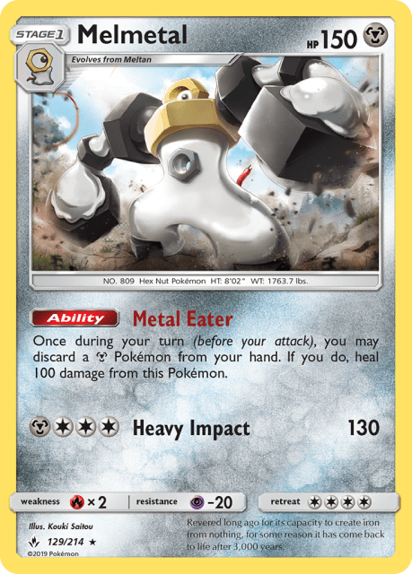 Melmetal (Reverse Holofoil) (129) — Unbroken Bonds