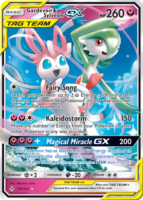 Gardevoir & Sylveon-GX (Holofoil) (130) — Unbroken Bonds