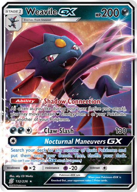 Weavile-GX (Holofoil) (132) — Unified Minds