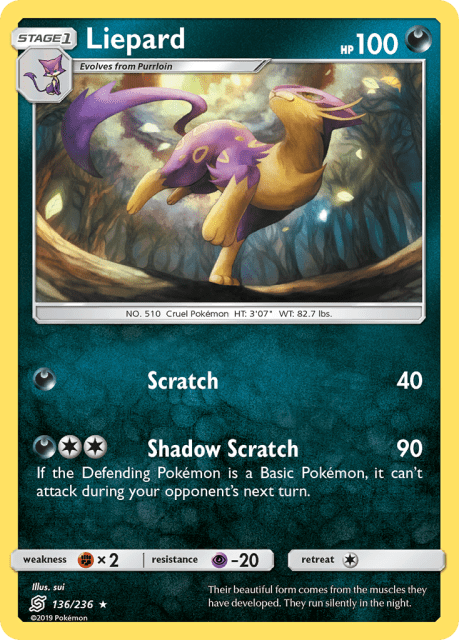 Liepard (Reverse Holofoil) (136) — Unified Minds