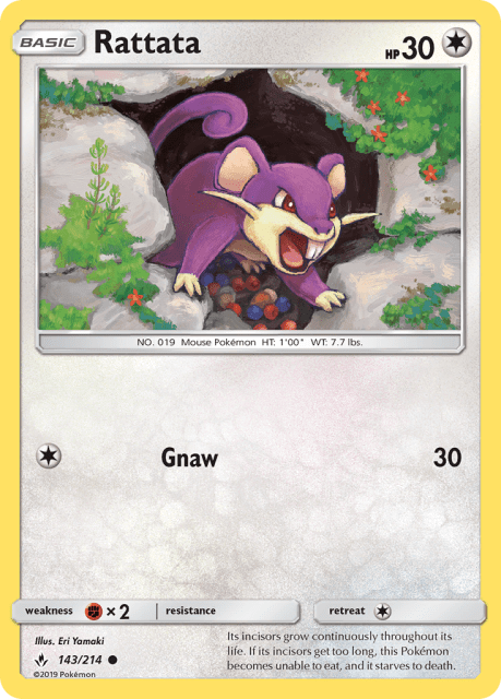 Rattata (Reverse Holofoil) (143) — Unbroken Bonds