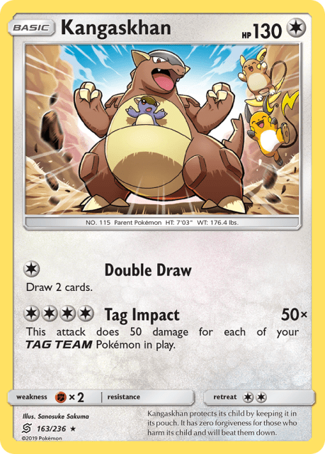 Kangaskhan (Reverse Holofoil) (163) — Unified Minds