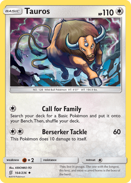 Tauros (Pikachu Stamp14) (164) — Unified Minds