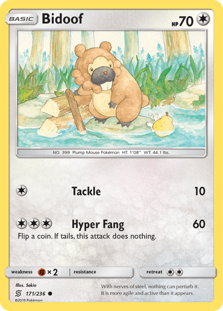 Bidoof (Reverse Holofoil) (171) — Unified Minds
