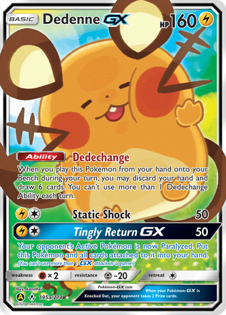 Dedenne-GX (Holofoil) (195a) — Unbroken Bonds