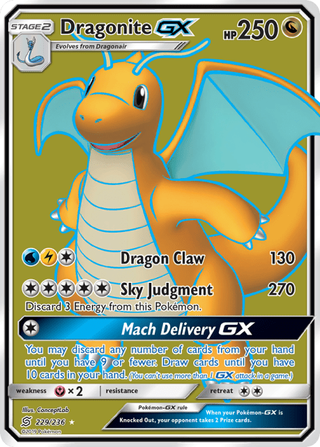 Dragonite-GX (Holofoil) (229) — Unified Minds