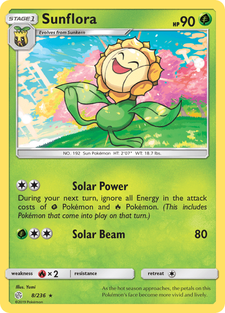 Sunflora (Reverse Holofoil) (8) — Cosmic Eclipse