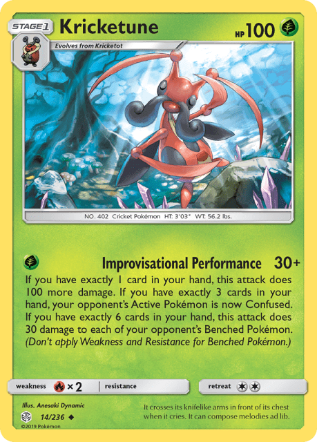 Kricketune (Reverse Holofoil) (14) — Cosmic Eclipse