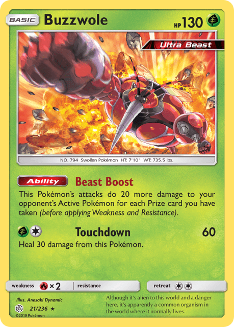Buzzwole (Holofoil) (21) — Cosmic Eclipse