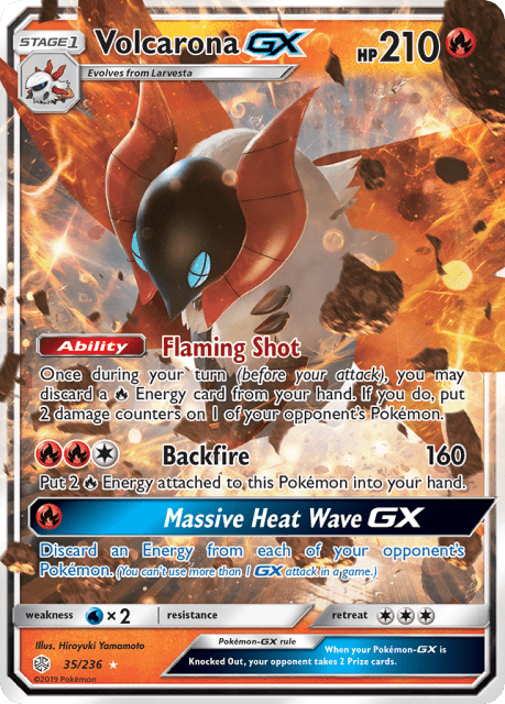 Volcarona-GX (Holofoil) (35) — Cosmic Eclipse