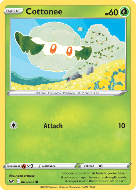 Cottonee (Reverse Holofoil) (5) — Sword & Shield