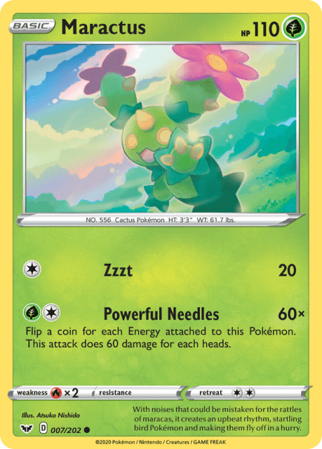 Maractus (Reverse Holofoil) (7) — Sword & Shield