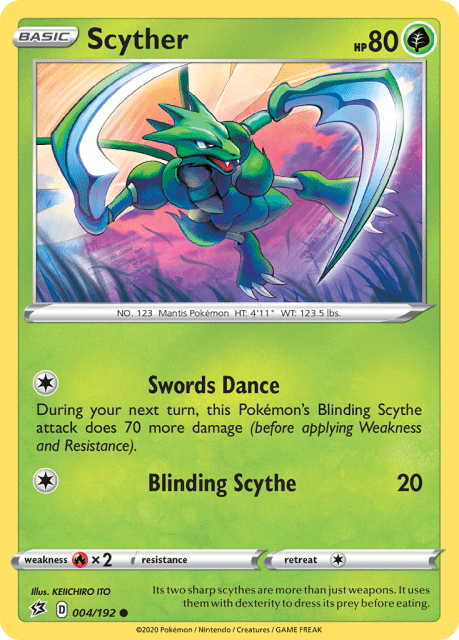 Scyther (Reverse Holofoil) (4) — Rebel Clash