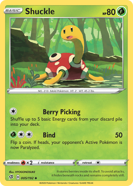 Shuckle (Reverse Holofoil) (5) — Rebel Clash