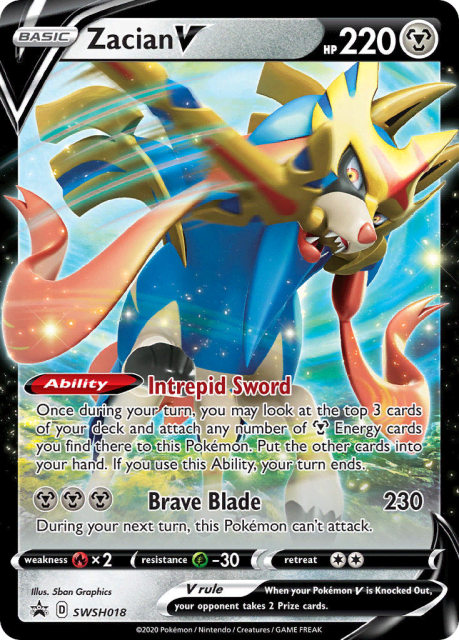 Zacian V (Holofoil) (SWSH018) — SWSH Black Star Promos