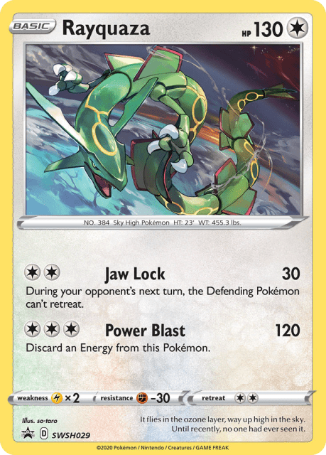 Rayquaza (Holofoil) (SWSH029) — SWSH Black Star Promos