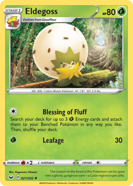 Eldegoss (Reverse Holofoil) (21) — Sword & Shield