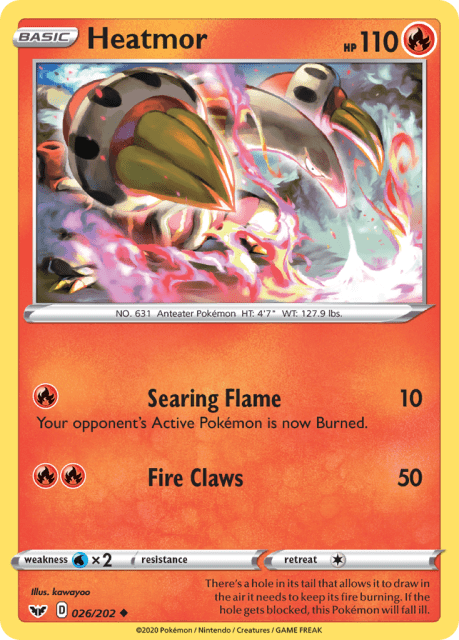 Heatmor (Reverse Holofoil) (26) — Sword & Shield