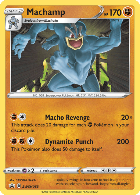 Machamp (Holofoil) (SWSH053) — SWSH Black Star Promos