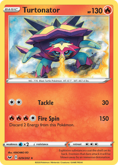 Turtonator (Reverse Holofoil) (29) — Sword & Shield