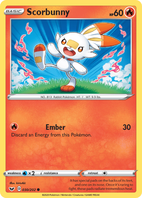Scorbunny (Cosmos Holofoil) (30) — Sword & Shield