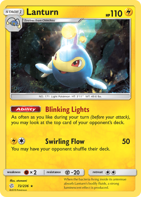 Lanturn (Reverse Holofoil) (72) — Cosmic Eclipse