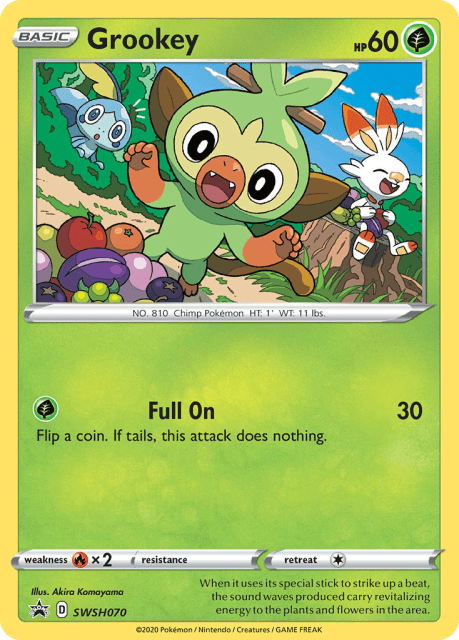 Grookey (Holofoil) (SWSH070) — SWSH Black Star Promos