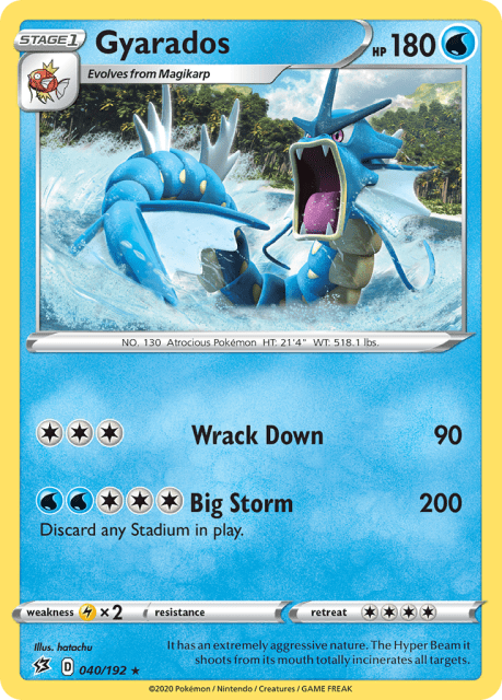Gyarados (Reverse Holofoil) (40) — Rebel Clash