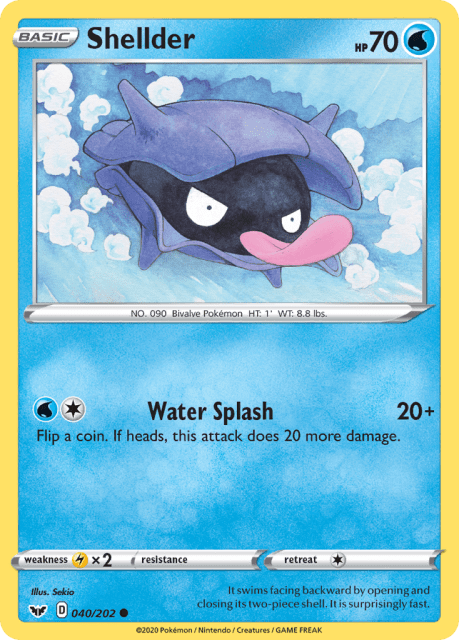 Shellder (Reverse Holofoil) (40) — Sword & Shield
