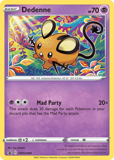 Dedenne (Holofoil) (SWSH080) — SWSH Black Star Promos