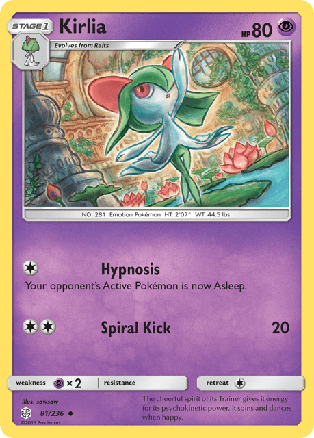 Kirlia (Reverse Holofoil) (81) — Cosmic Eclipse