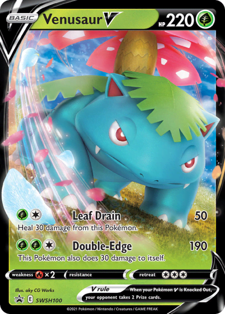 Venusaur V (Holofoil) (SWSH100) — SWSH Black Star Promos