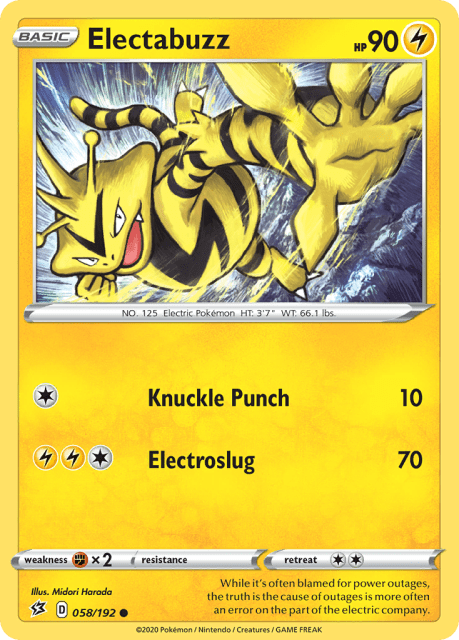 Electabuzz (Reverse Holofoil) (58) — Rebel Clash
