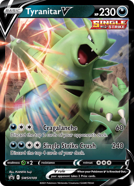 Tyranitar V (Holofoil) (SWSH109) — SWSH Black Star Promos