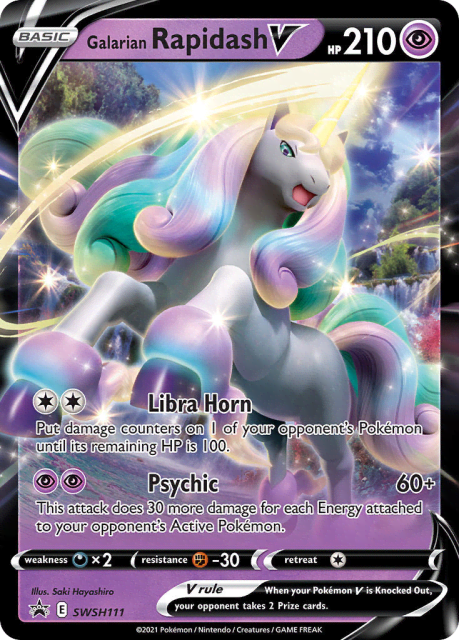Galarian Rapidash V (Holofoil) (SWSH111) — SWSH Black Star Promos