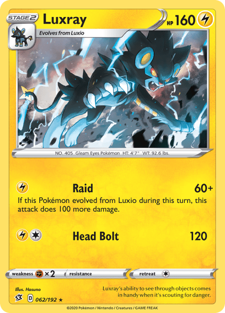 Luxray (Holofoil) (62) — Rebel Clash