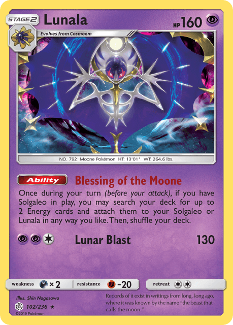 Lunala (Holofoil) (102) — Cosmic Eclipse