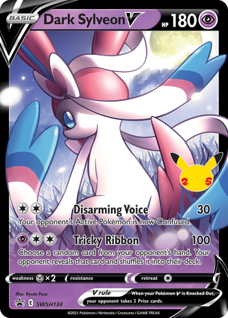 Dark Sylveon V (Holofoil) (SWSH134) — SWSH Black Star Promos