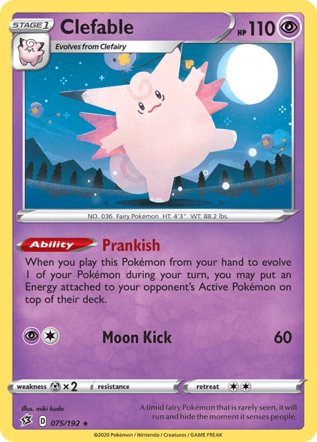 Clefable (Holofoil) (75) — Rebel Clash