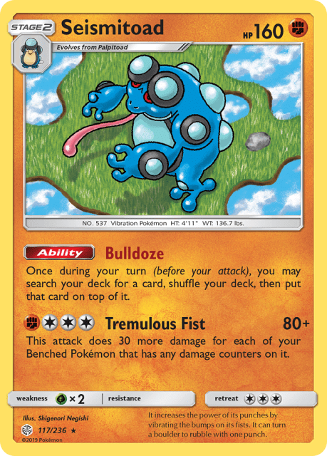 Seismitoad (Reverse Holofoil) (117) — Cosmic Eclipse