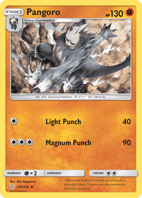 Pangoro (Reverse Holofoil) (120) — Cosmic Eclipse