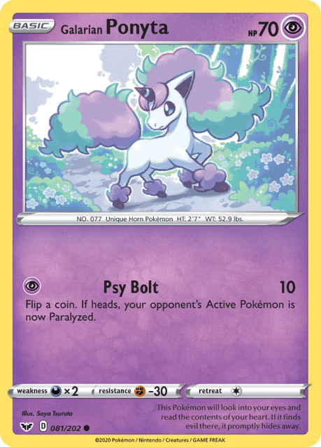 Galarian Ponyta (Reverse Holofoil) (81) — Sword & Shield