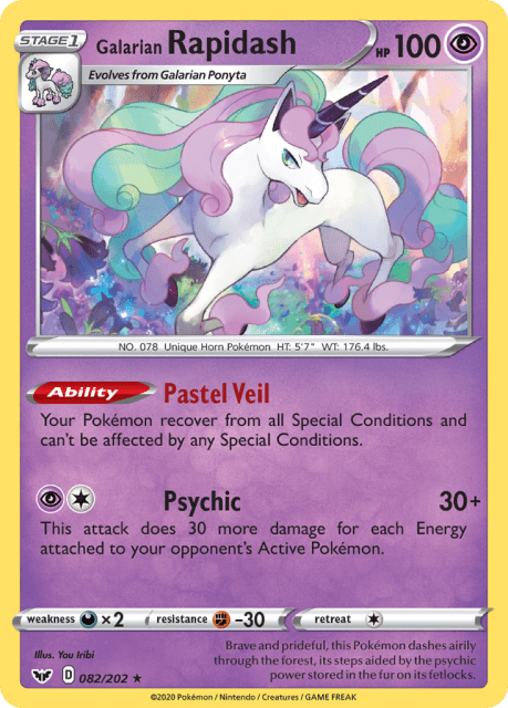 Galarian Rapidash (82) — Sword & Shield